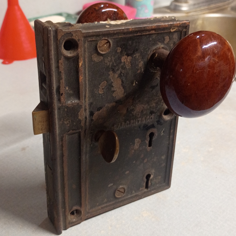 Vintage Brown Door Knob Set